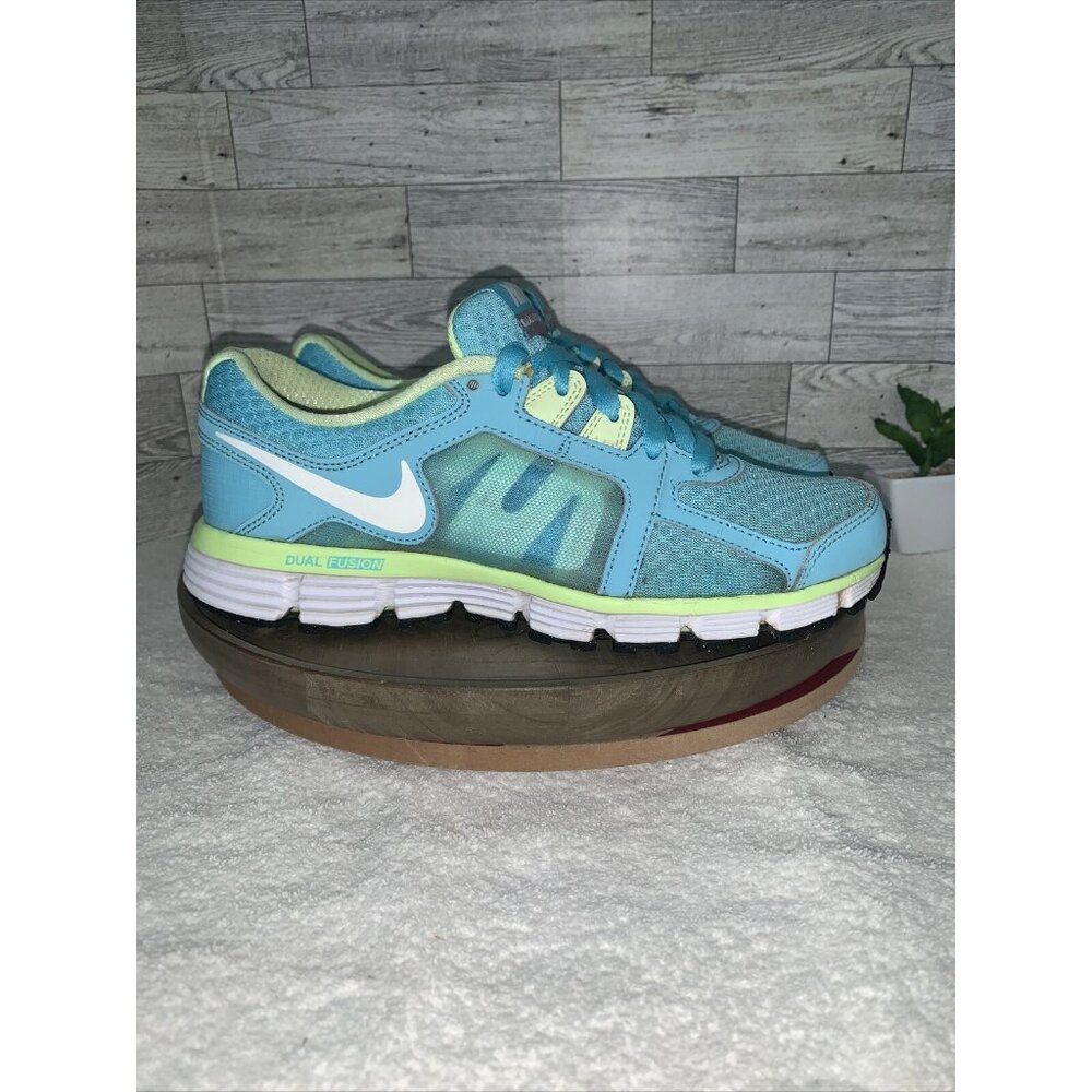 Nike Dual Fusion ST2 Womens sz 7 Running Shoes Blue Green 454240-400 Athletic